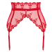 Podväzkový pás Obsessive Lonesia garter belt Farba: Červená