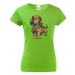 Dámské tričko pre milovníkov psov s potlačou kresleného jazvečíka