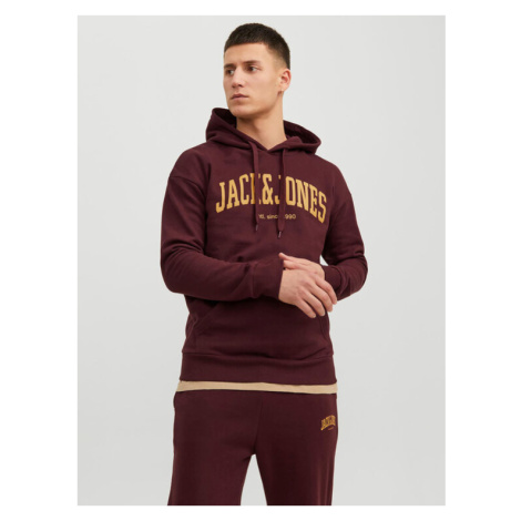 Jack&Jones Mikina Josh 12236513 Bordová Standard Fit Jack & Jones