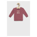 Detský bavlnený sveter United Colors of Benetton ružová farba, tenký