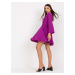 Dark purple minidress of one size with wide sleeves