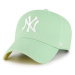 Čiapka 47brand Los Angeles Dodgers MLB New York Yankees zelená farba, s nášivkou