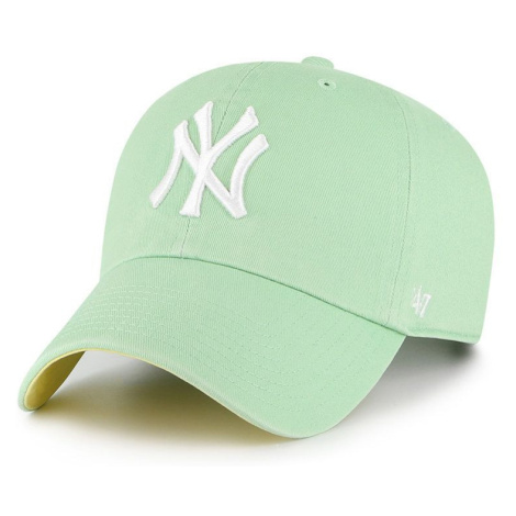 Čiapka 47brand Los Angeles Dodgers MLB New York Yankees zelená farba, s nášivkou 47 Brand