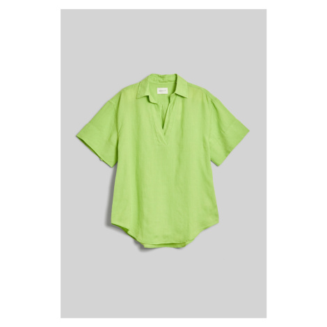 KOŠEĽA GANT REL LINEN POPOVER SS SHIRT MATCHA GREEN