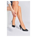 Fox Shoes Black Women's Heeled Shoes