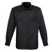 Premier Workwear Pánska košeľa s dlhým rukávom PR200 Black