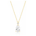 OLIVIE Strieborný náhrdelník so zirkónom SLZA GOLD 4160