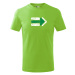 Dětské tričko s potiskem zelené turistické šipky