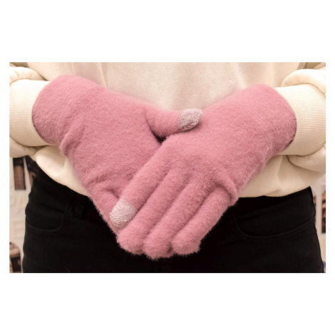 Dámske ružové zateplené rukavice BERTY John-C