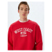 Koton Oversize Sweatshirt College Printed Crew Neck Raised Cotton Blend