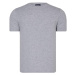 T8569 DEWBERRY BIKE COLLAR MENS T-SHIRT-PLAIN GREY