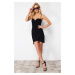 Trendyol Black Wrap Woven Short Elegant Evening Dress