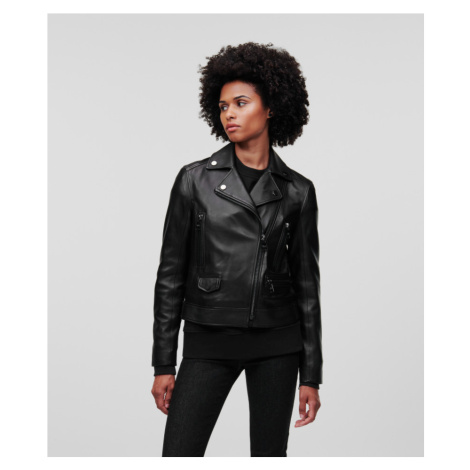 Bunda Karl Lagerfeld Ikonik 2.0 Leather Jacket Čierna