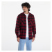 Košeľa Urban Classics Checked Flanell Shirt Black/ Burgundy