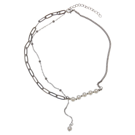 Jupiter Pearl Chain Necklace - Silver Color