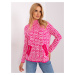 Fuchsia and white turtleneck with patterns