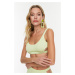 Trendyol Green Textured Cut Out Detailed Bikini Top