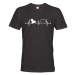 Pánské tričko pre milovníkov psov s potlačou Jazvečík hrubosrstý tep - skvelý darček
