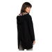 B091 Mikina s kapucňou Oversized na zips - čierna
