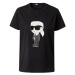 Karl Lagerfeld Tričko 'Ikonik 2.0'  čierna / biela