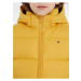 Žltá chlapčenská prešívaná zimná bunda Tommy Hilfiger