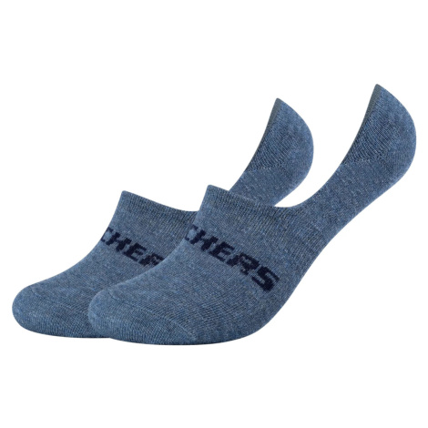 TMAVOMODRÉ NÍZKE PONOŽKY - 2 PÁRY SKECHERS 2PPK MESH VENTILATION FOOTIES SOCKS SK44008-5500