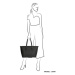 Čierna veľká shopper kabelka na rameno „Misty“