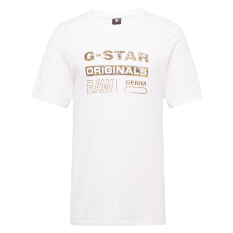 G-Star RAW Tričko  žltá / sivá / biela