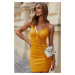 Dámske denné šaty FG668 model 183883 - Fasardi Žlutá