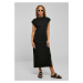 Women's dress with long extended shoulder black