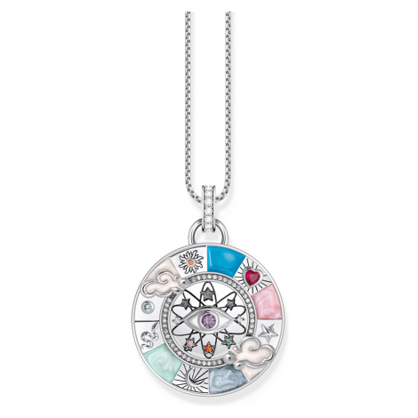Thomas Sabo PE962-340-7 Silver chain pendant with wheel of fortune