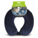 WORLDPACK TRAVEL PILLOW cestovný vankúš z pamäťovej peny - tmavo modrý