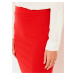 Červená púzdrová sukňa CAMAIEU