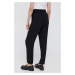 Nohavice Sisley dámske, čierna farba, rovné, vysoký pás