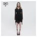 šaty DEVIL FASHION Gothic Dress with Tulle Sleeves