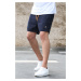 Madmext Navy Blue Marine Shorts with Crest Detailed 2944