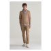 SVETER GANT CASUAL COTTON HALFZIP KHAKI MEL