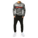 Gray and black men's tracksuit AX0187