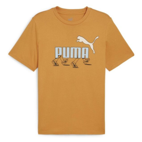 Puma GRAPHIC SNEAKER TEE Pánske tričko, oranžová, veľkosť