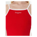 Tommy Jeans Každodenné šaty DW0DW15000 Červená Slim Fit
