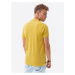 Žlté pánske polo tričko Ombre Clothing