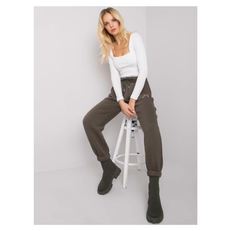 Khaki sweatpants with the slogan Lily