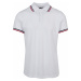 Pánska polokošeľa URBAN CLASSICS Double Stripe Poloshirt white/navy/fire red