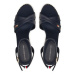 Tommy Hilfiger Sandále Im Raffia Sandal FW0FW08224 Tmavomodrá