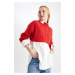 DEFACTO Cool Oversize Fit Half Turtleneck Sweater