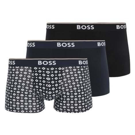 BOSS Boxerky 'Power'  béžová / námornícka modrá / čierna / biela Hugo Boss