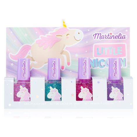 Martinelia Little Unicorn Nail Polish Set sada lakov na nechty pre deti Pink, Blue, Purple, Fuch