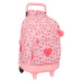 Školský batoh na kolieskach Safta "In Bloom" - ružový - 33L