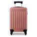 Zlato-ružový odolný plastový cestovný kufor &quot;Defender&quot; - veľ. XL