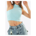 #VDR Celeste Blue Crop Top